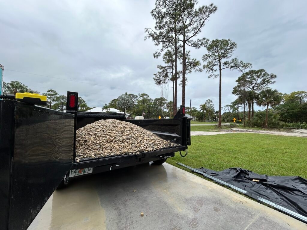 Landscaping rock delivery in Palm Beach County