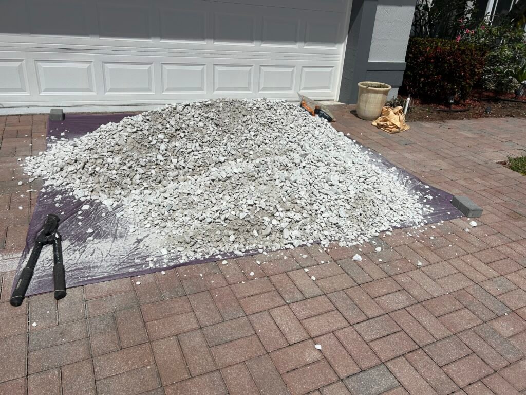Landscape gravel delivery in Palm Beach County