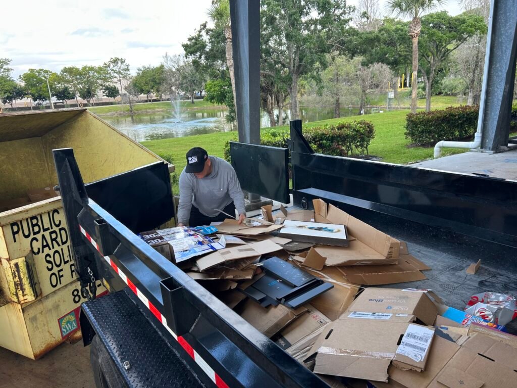 Cardboard pickup in West Palm Beach