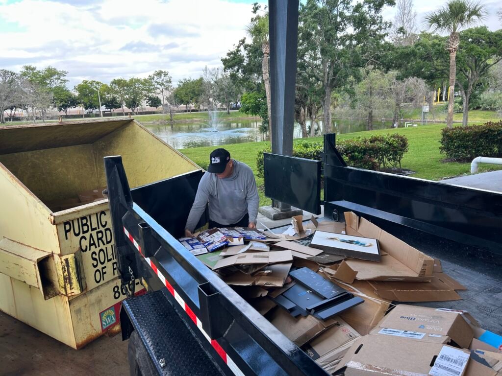 Cardboard pickup in West Palm Beach