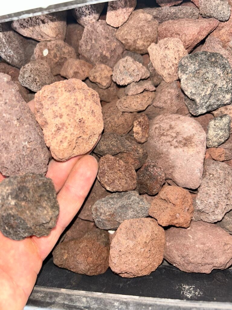 Red Lava rock delivery in Palm Beach County