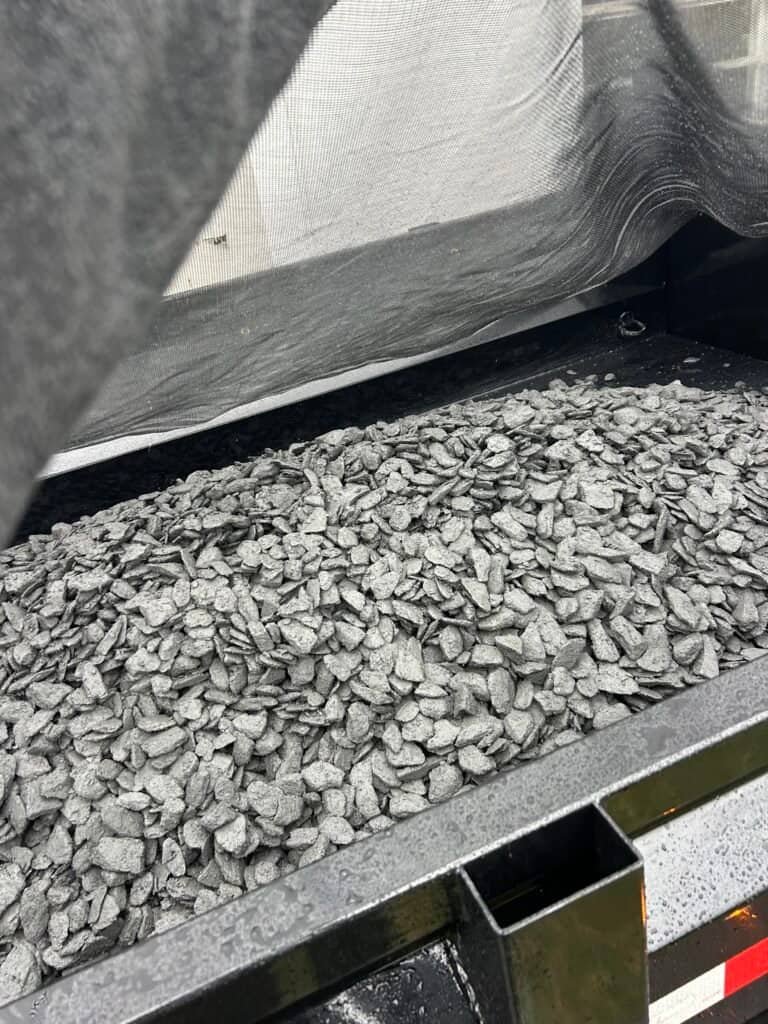 Black Slate rock chip delivery in Palm Beach County